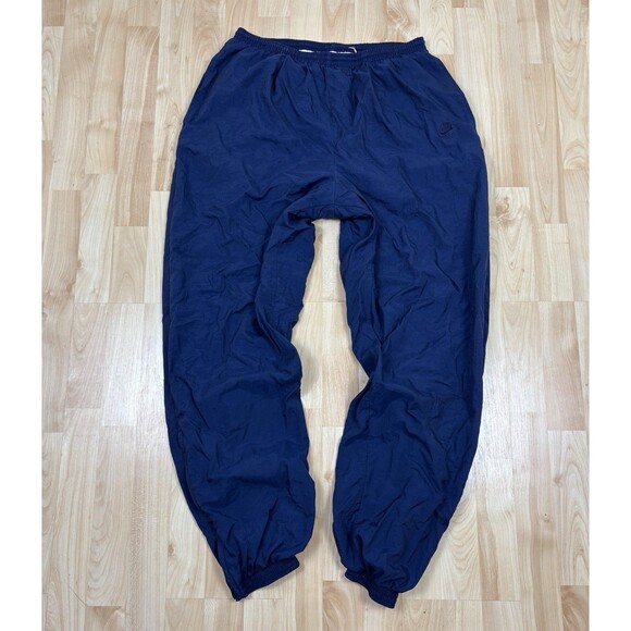 Vintage 90s Nike Sweatpants / Track pants / Navy Blue / Size Large - Picture 1 of 7